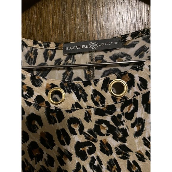 Womens Signature Collection Faux-Look Wrap Size 12-14 Roushing on sides - Picture 2 of 4